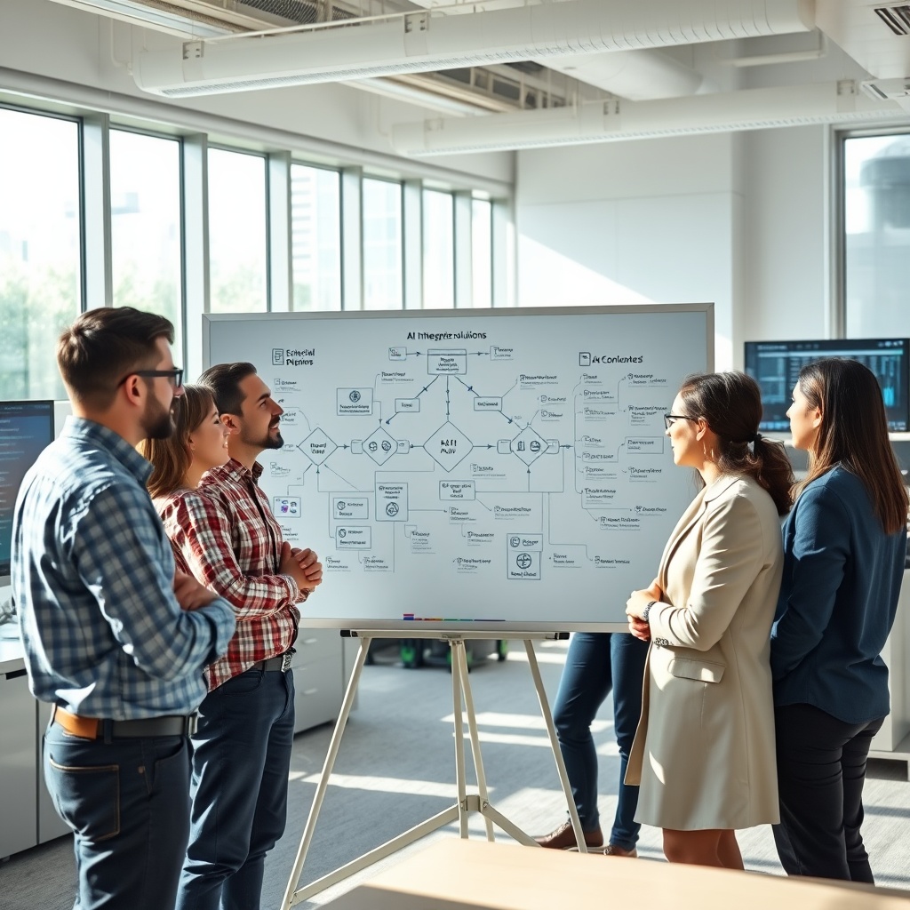 Team working on AI solutions